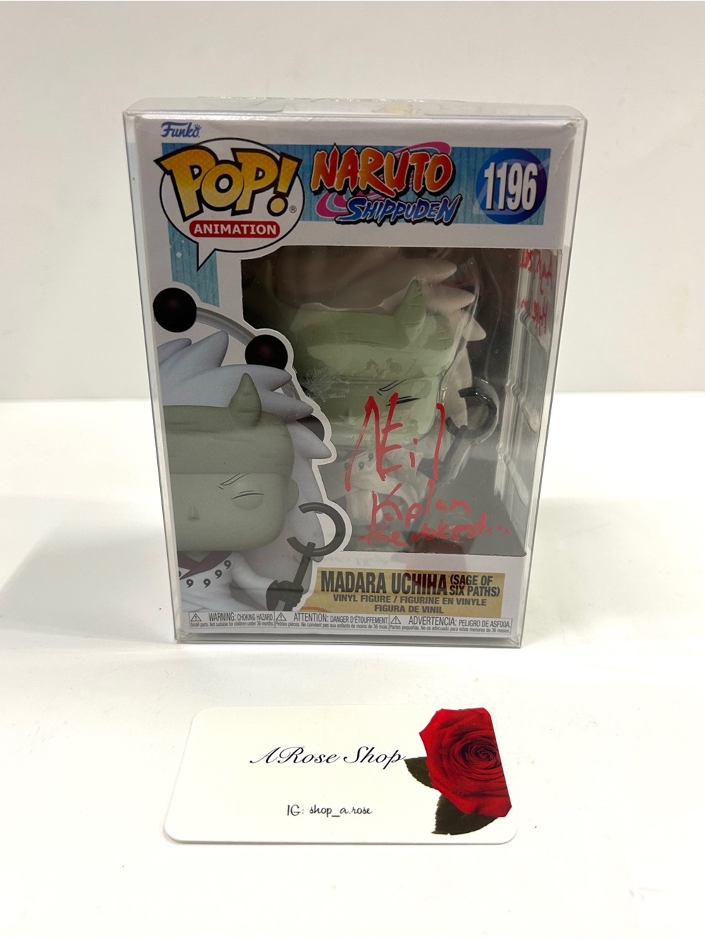 Funko Pop! Naruto Shippuden Madara Uchiha #1196 Figure Signed By Neil Kaplan